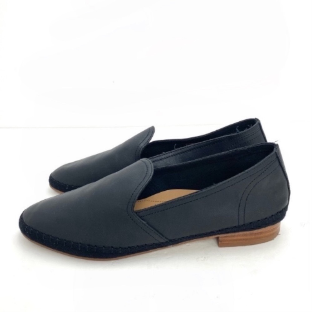 Soludos Venetian Soft Leather Convertible Flat Loafers in Black Size 8 - Picture 8 of 13